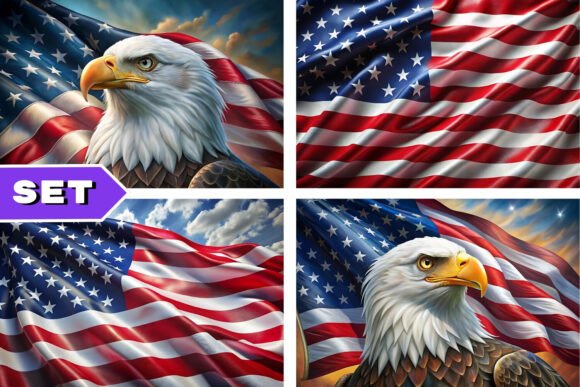 American Flag Background Digital Designs: 10+ High-Quality JPG Files