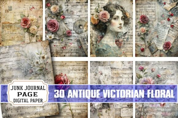 Antique Victorian Floral Junk Journal: A Designer's Guide