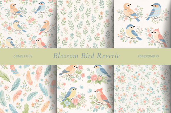 Blossom Bird Reverie: A Soft Escape in Typography