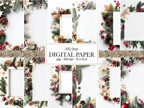 Christmas Frames with White Background: A Designer’s Toolkit