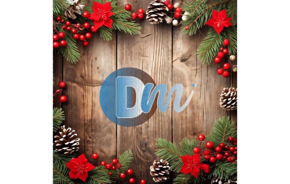 Christmas Wooden Digital Paper 7: Rustic Holiday Design