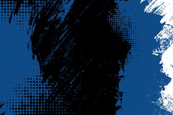 Dirty Brush Blue Black Background: A Designer's Asset