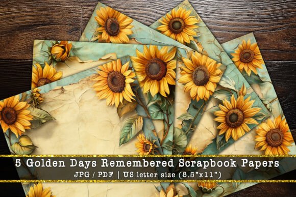 Golden Day Remember Sunflower Scrapbook: A Warm Touch for Your Projects