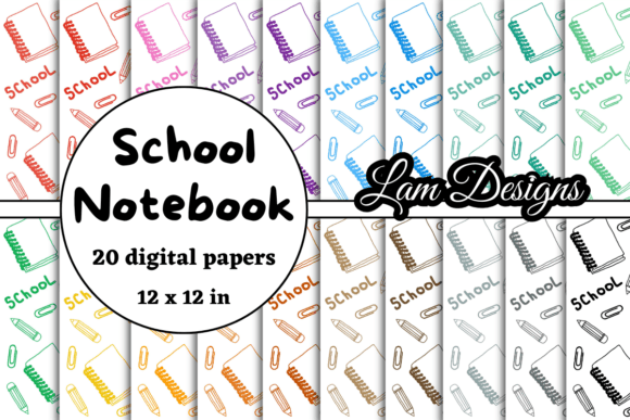 School Notebooks Digital Papers: Creative Potential Unlocked