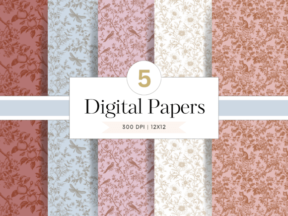 Timeless Charm: Using Vintage Garden Toile Digital Papers