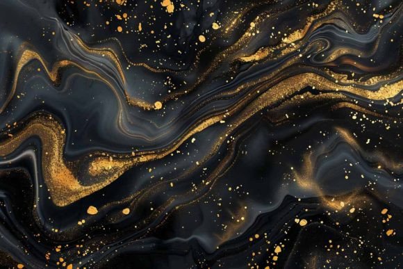 Understanding Abstract Modern Black Gold Liquid Marble