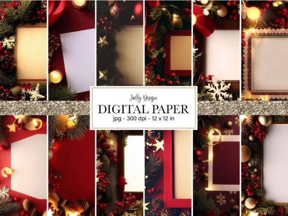 Unwrapping the Magic of Elegant Christmas Frame Digital Paper