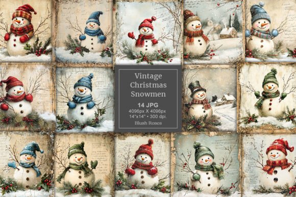Vintage Christmas Snowmen Digital Paper: A Designer's Guide
