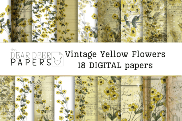 Vintage Yellow Flowers Junk Journal Pages: A Designer's Guide
